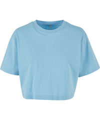 Build Your Brand Women’s Short Oversized Tee - Baltic Blue