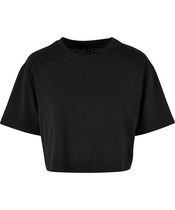 Build Your Brand Women’s Short Oversized Tee - Black