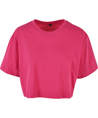 Build Your Brand Women’s Short Oversized Tee - Hibiskus Pink