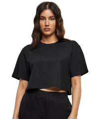 Build Your Brand Women’s Short Oversized Tee - Baltic Blue