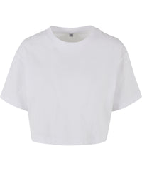 Build Your Brand Women’s Short Oversized Tee - White