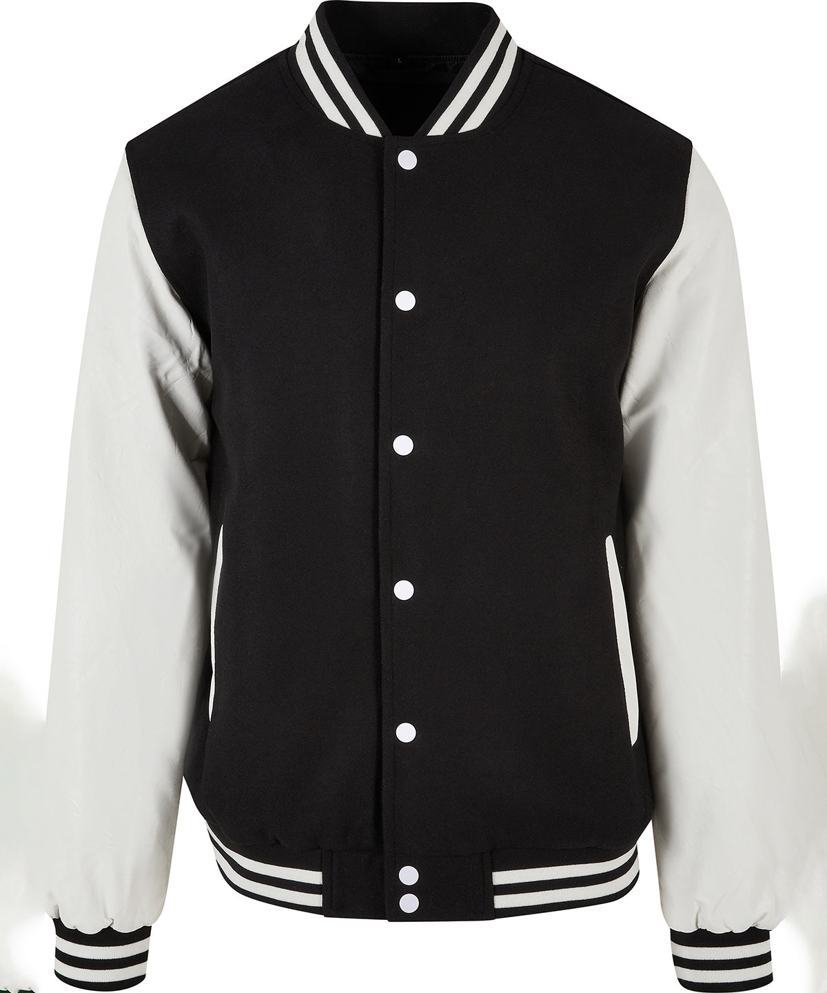 Build Your Brand Old School College Jacket - Black/White