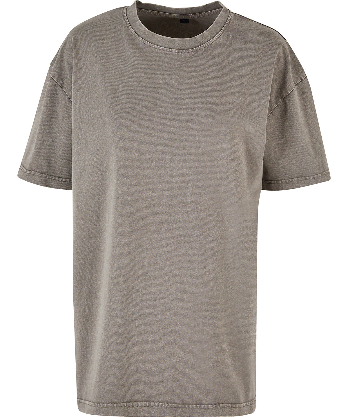 Build Your Brand Women’s Oversized Acid Wash Tee - Asphalt
