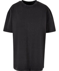 Build Your Brand Women’s Oversized Acid Wash Tee - Black