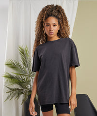 Build Your Brand Women’s Oversized Acid Wash Tee - Asphalt