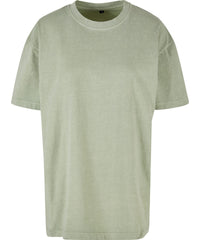 Build Your Brand Women’s Oversized Acid Wash Tee - Soft Salvia