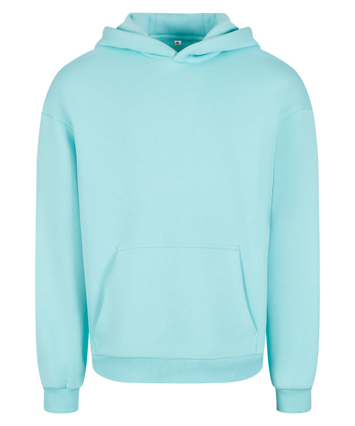 Build Your Brand Fluffy Hoodie - Beryl Blue*