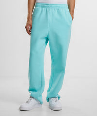 Build Your Brand Fluffy Trackpants - Beryl Blue