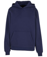 Build Your Brand Women’s Fluffy Hoodie - Navy
