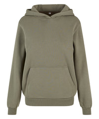 Build Your Brand Women’s Fluffy Hoodie - Pale Olive