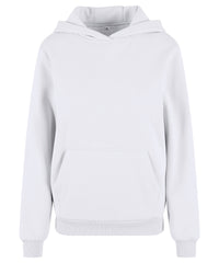 Build Your Brand Women’s Fluffy Hoodie - White