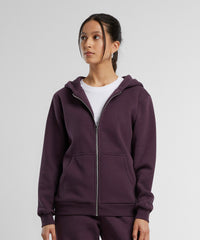 Build Your Brand Women’s Fluffy Zip Hoodie - Black