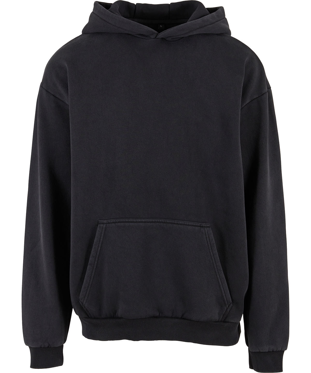 Build Your Brand Vintage Heavy Hoodie - Black