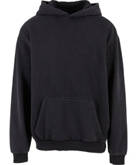 Build Your Brand Vintage Heavy Hoodie - Black