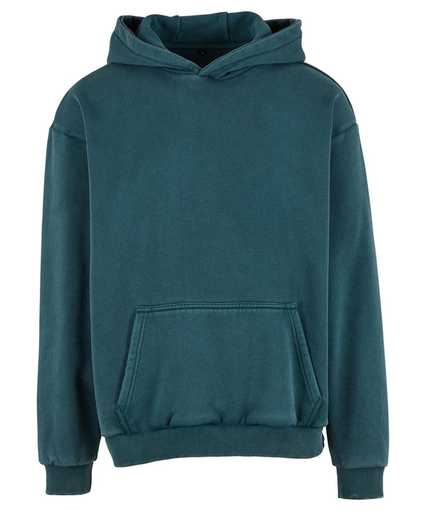 Build Your Brand Vintage Heavy Hoodie - Bottle Green