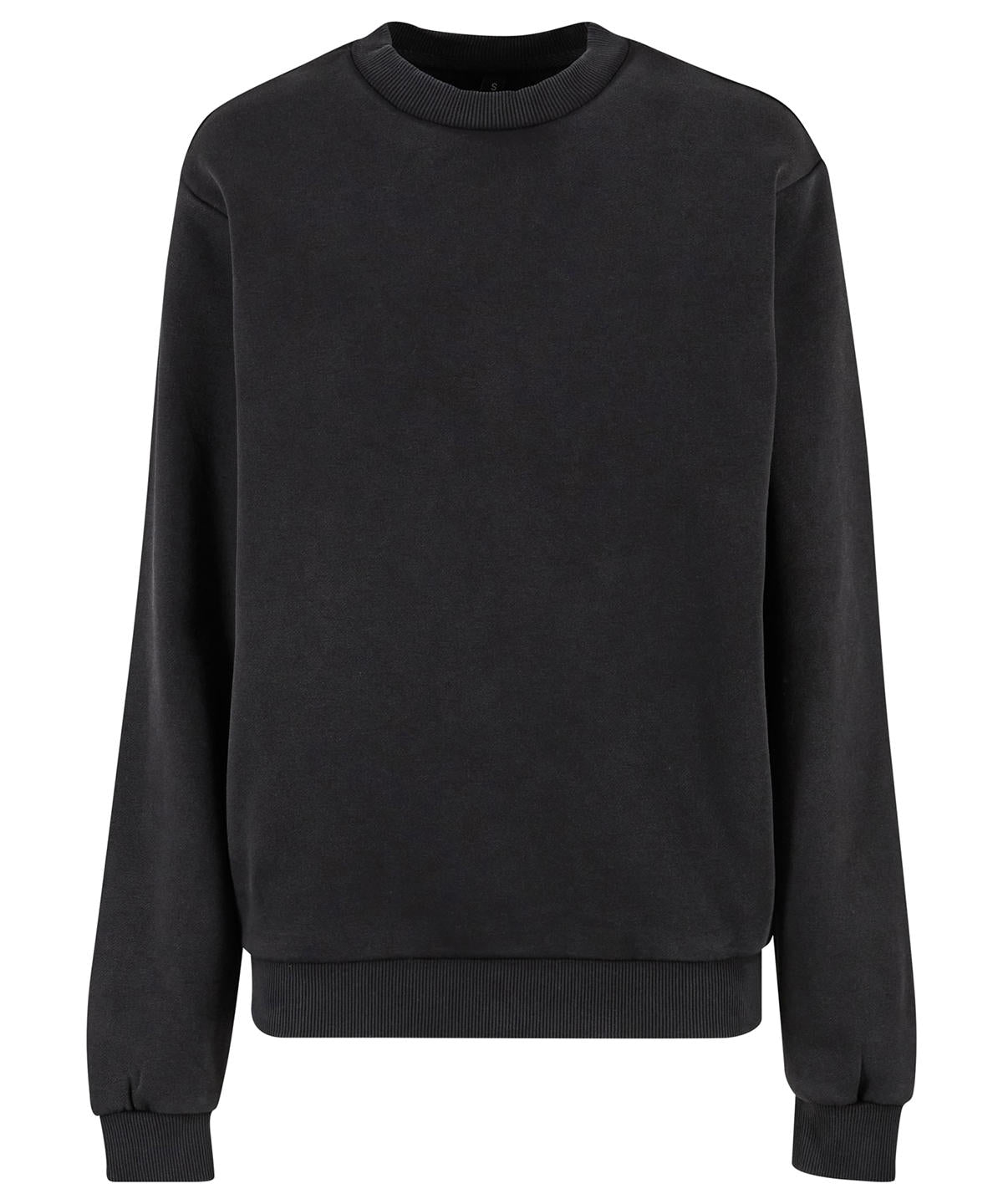 Build Your Brand Women’s Vintage Heavy Crew Neck - Black
