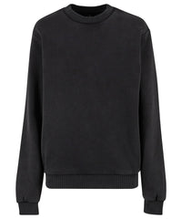 Build Your Brand Women’s Vintage Heavy Crew Neck - Black