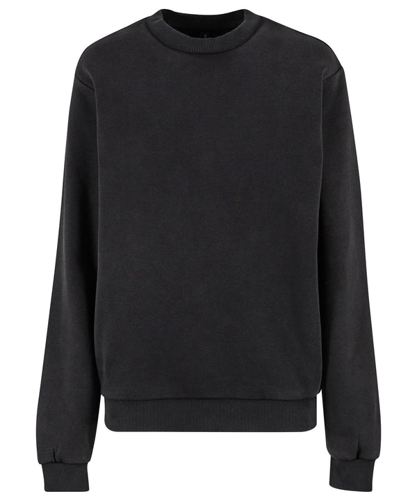 Build Your Brand Women’s Vintage Heavy Crew Neck - Black