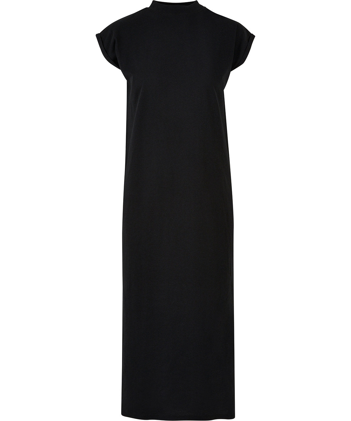 Build Your Brand Women’s Long Extended Shoulder Dress - Black