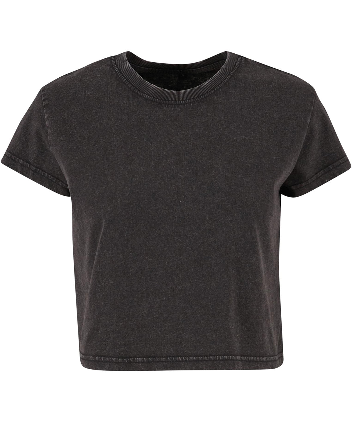 Build Your Brand Women’s Vintage Cropped Tee - Black