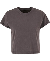 Build Your Brand Women’s Vintage Cropped Tee - Magnet