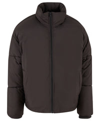 Build Your Brand Oversized Puffer Jacket - Black
