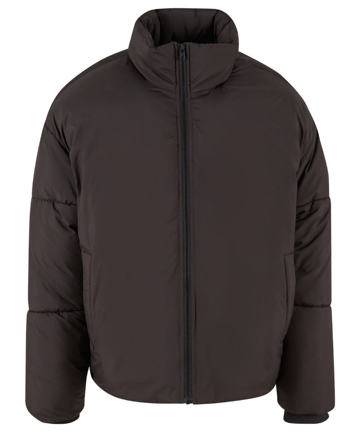 Build Your Brand Oversized Puffer Jacket - Black