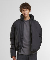 Build Your Brand Oversized Puffer Jacket - Black