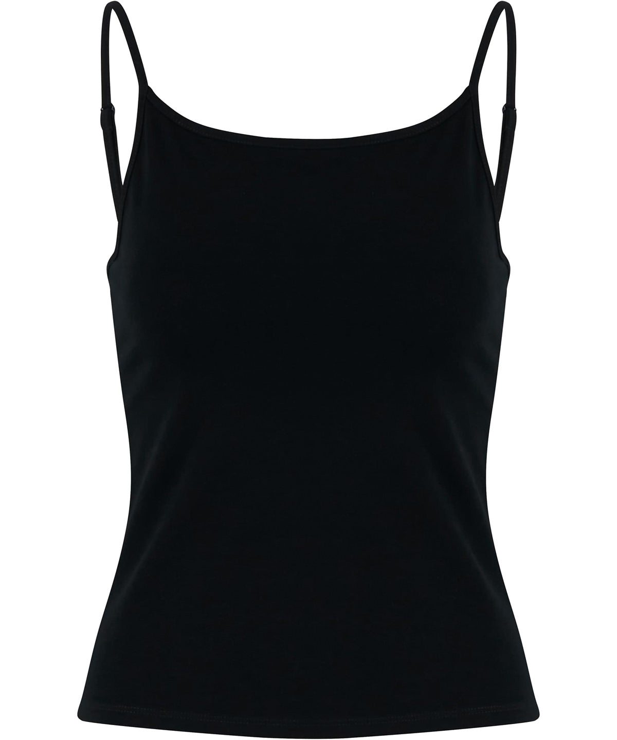 Build Your Brand Women’s Stretch Jersey Short Slim Top - Black
