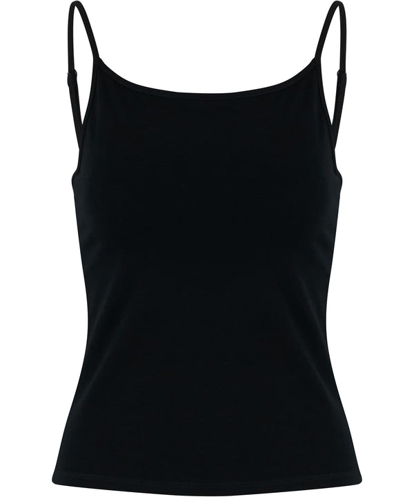 Build Your Brand Women’s Stretch Jersey Short Slim Top - Black
