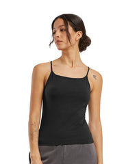 Build Your Brand Women’s Stretch Jersey Short Slim Top - Black
