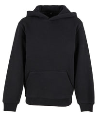 Build Your Brand Kids Fluffy Hoodie - Black