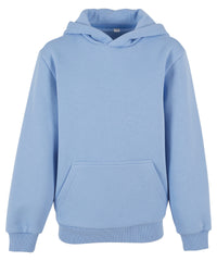 Build Your Brand Kids Fluffy Hoodie - Powder Blue