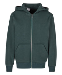 Build Your Brand Kids Fluffy Zip Hoodie - Bottle Green