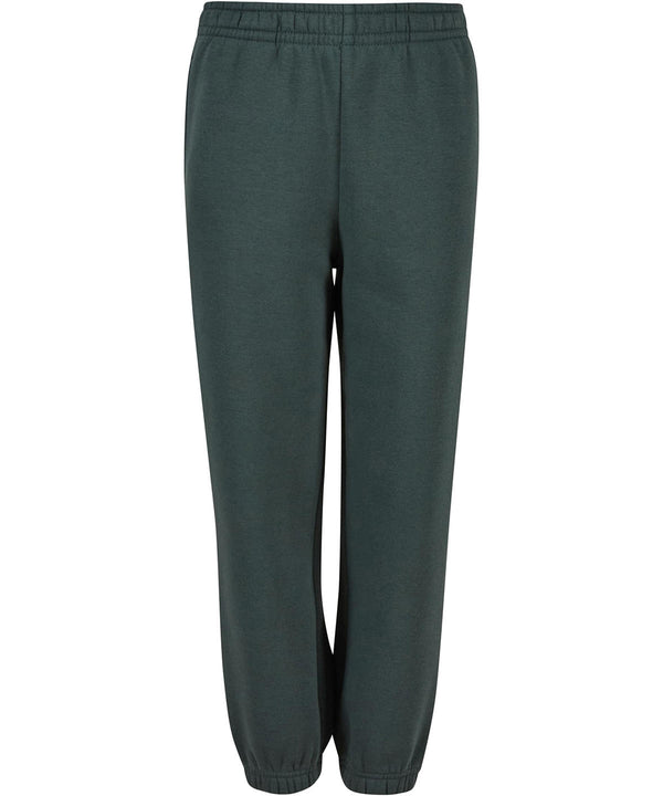 Build Your Brand Kids Fluffy Sweatpants - Bottle Green