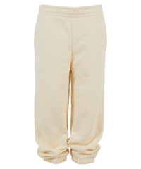 Build Your Brand Kids Fluffy Sweatpants - White Sand