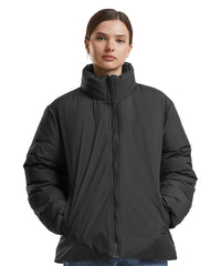 Build Your Brand Women’s Loose Puffer Jacket - Black