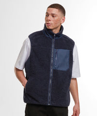 Build Your Brand Bonded Sherpa Vest - Black