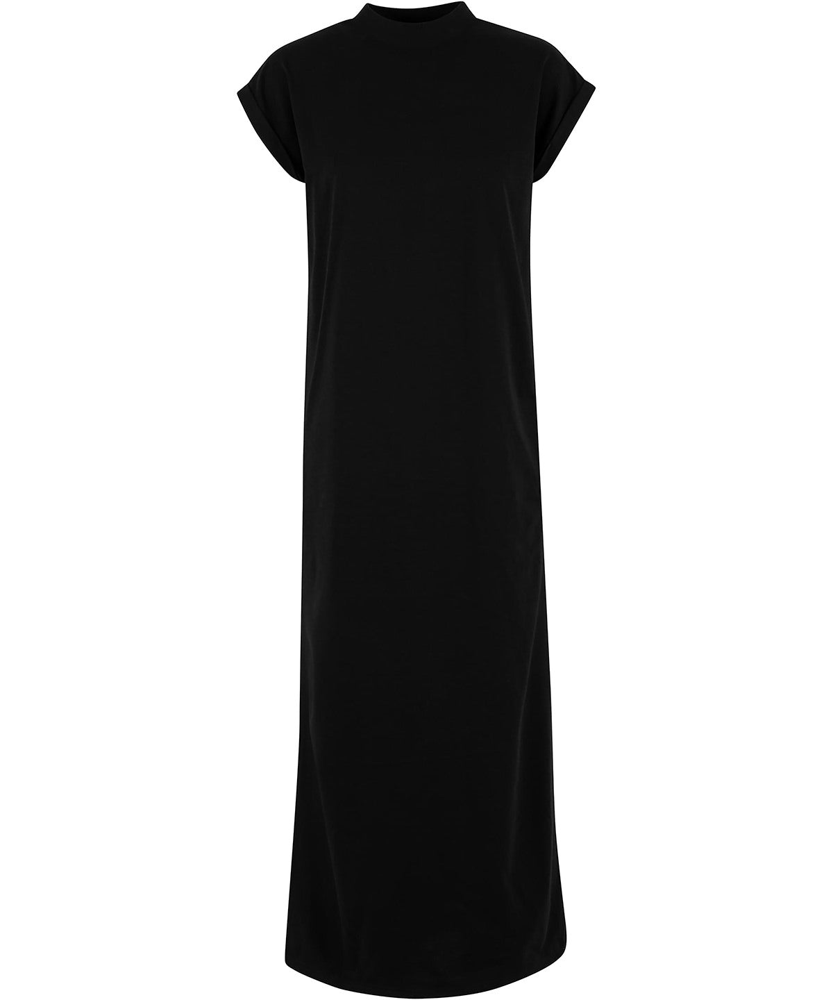 Build Your Brand Women’s Sorona Long Extended Shoulder Dress - Black