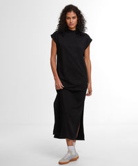 Build Your Brand Women’s Sorona Long Extended Shoulder Dress - Black