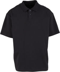 Build Your Brand Oversized Polo Shirt - Black