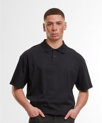 Build Your Brand Oversized Polo Shirt - Black