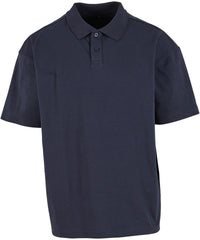 Build Your Brand Oversized Polo Shirt - Navy