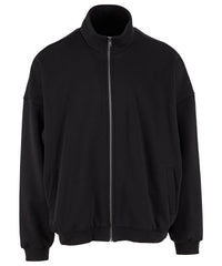 Build Your Brand Oversized Zip Jacket - Black