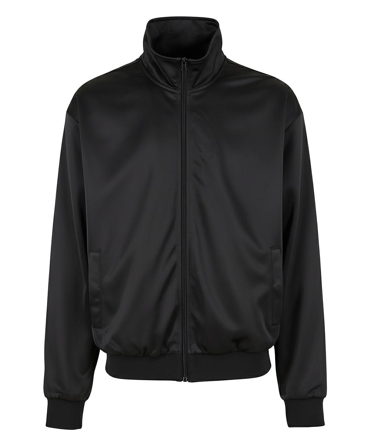 Build Your Brand Tricot Track Jacket - Black