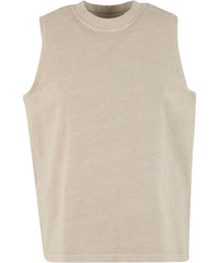 Build Your Brand Women’s Vintage Washed Sleeveless Tee - Chalk Dust