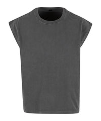 Build Your Brand Vintage Cropped Heavy Sleeveless Tee - Magnet