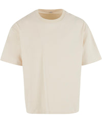 Build Your Brand Cropped Oversize Tee - Sand