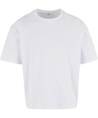 Build Your Brand Cropped Oversize Tee - White