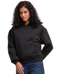 Build Your Brand Women’s Loose-fit Hoodie - Black